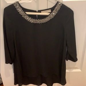 Black beaded blouse